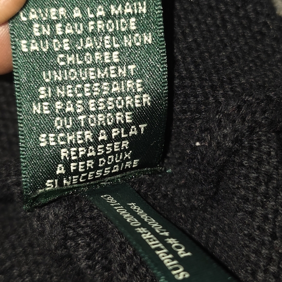 Lauren Ralph Lauren Petite PS Black Red Aztec Geometric Cotton Tunic Sweater - Picture 12 of 12